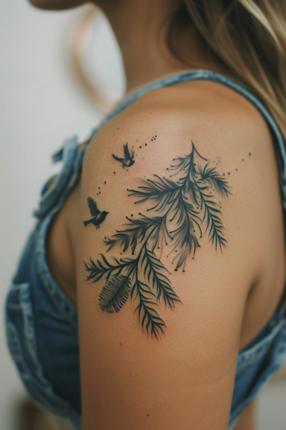 shoulder tattoos for women 15