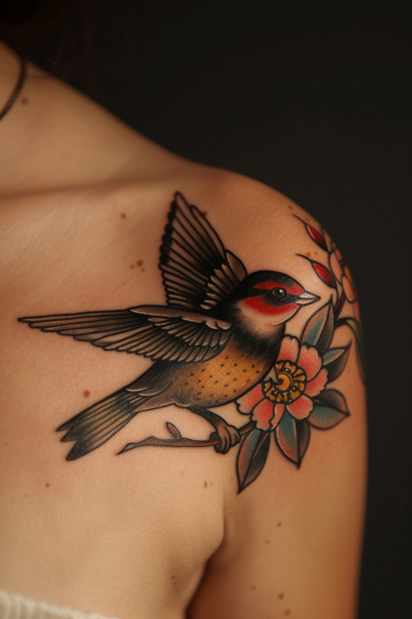 shoulder tattoos for women 17