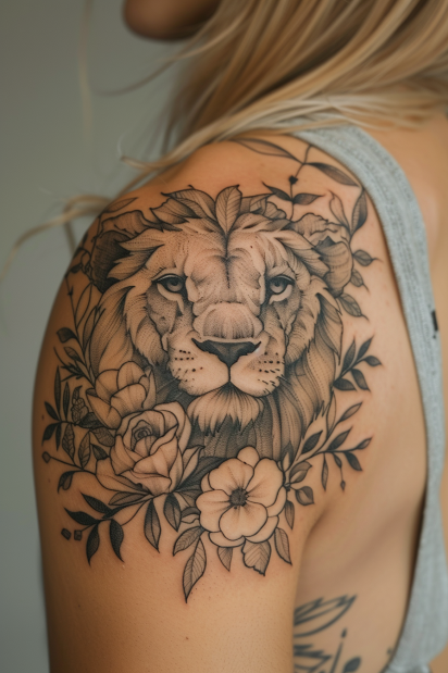 shoulder tattoos for women 23