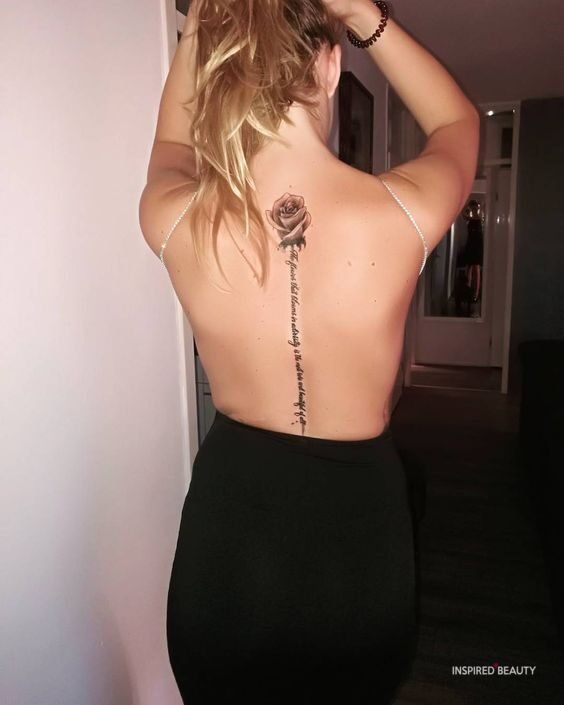 female spine tattoos