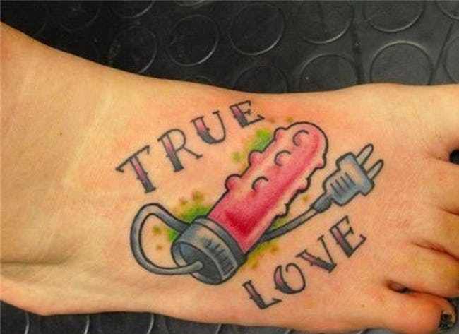 True Love Plugs In Tattoo