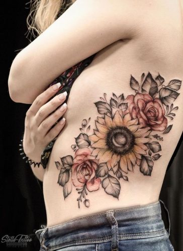 Explore 17 Enchanting Sunflower &#038; Rose Tattoo Ideas 2024 – Body Art Inspirations