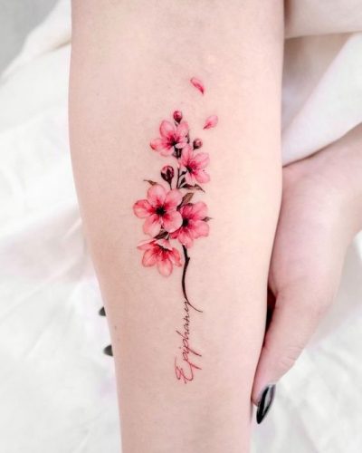 Explore 20 Unique Cherry Blossom Tattoo Designs for 2024 &#8211; Embrace Nature&#8217;s Ephemeral Beauty