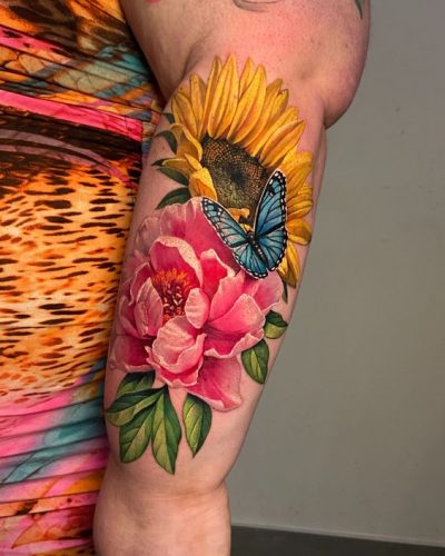 Explore 17 Enchanting Sunflower &#038; Rose Tattoo Ideas 2024 – Body Art Inspirations