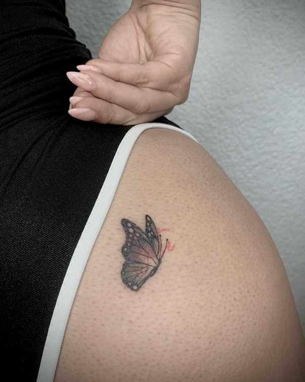 Beautiful Butterfly Butt Tattoo