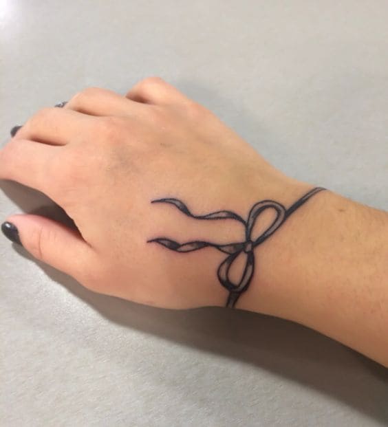 Bow Bracelet Tattoos 4