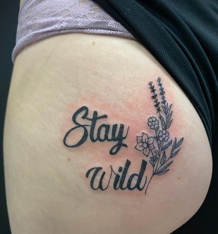 Wild Bum Cheek Tattoo