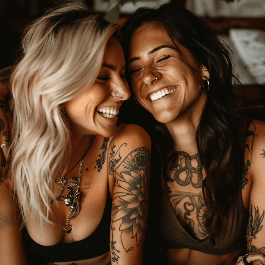 best friends with tattoos