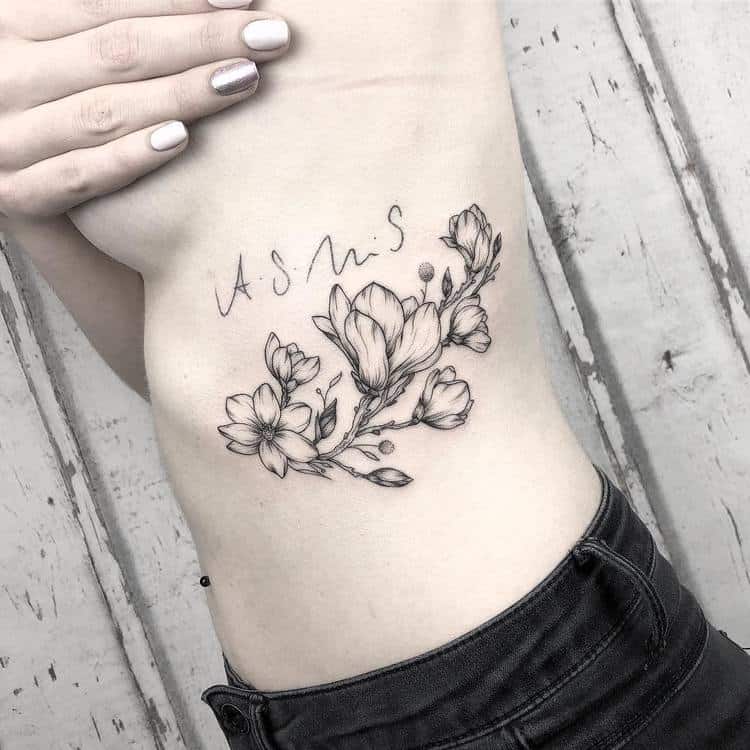 Magnolia Tattoo by jk_tattooing