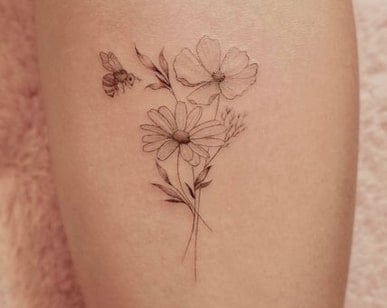 easy daisy tattoo design