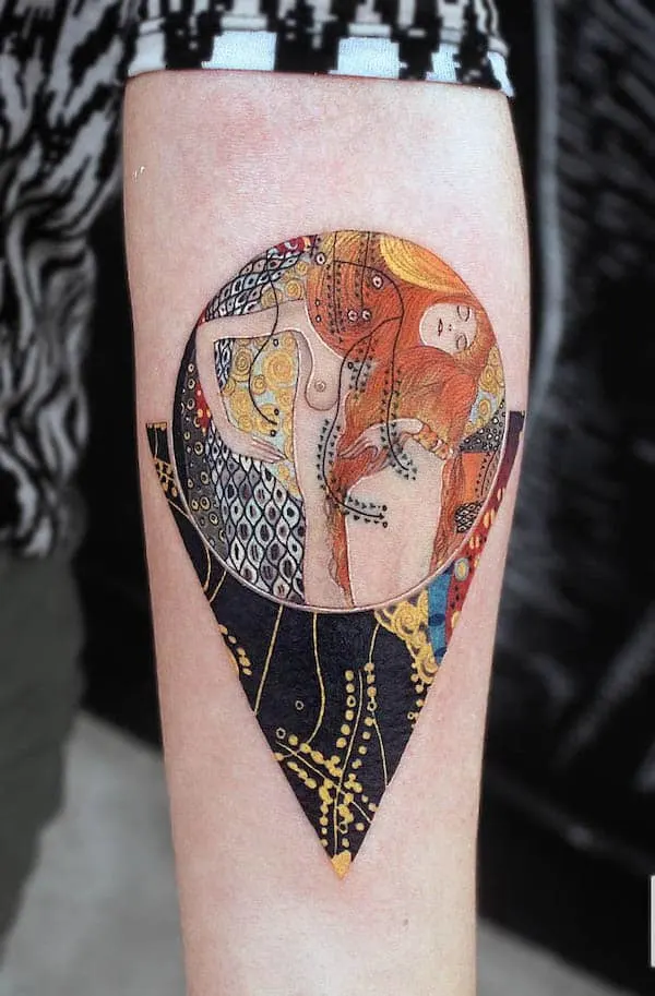 Water Serpents Klimt tattoo by @alexeybuzunov