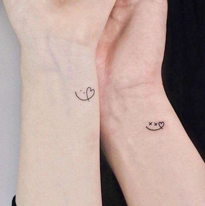 Smiley Couple Tattoo