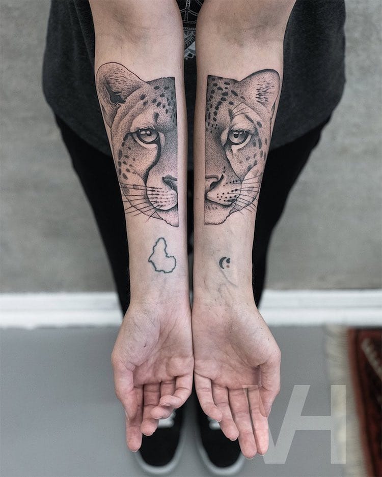 Symmetrical Tattoos by Valentin Hirsch