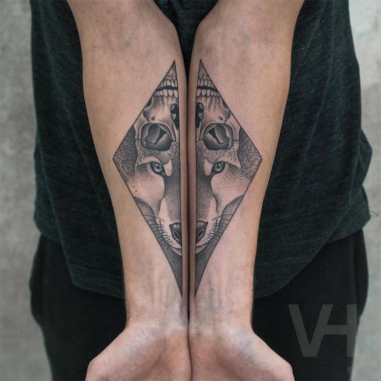 Symmetrical Tattoos by Valentin Hirsch