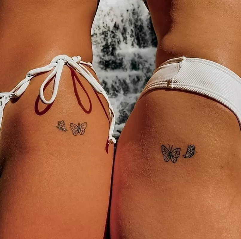 Best Friend Tattoos Butterfly